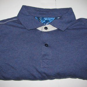 Robert Graham Polo Shirt Super Soft mens LARGE Short Sleeve